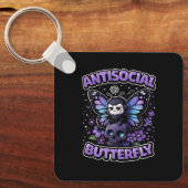 Antisozialer Schmetterling Schlüsselanhänger (Vorderseite)