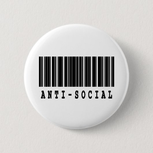 antisoziales Barcode Button (Vorderseite)