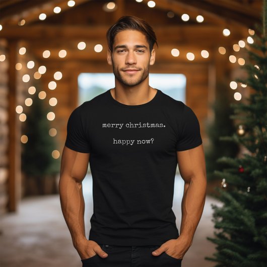 Antisoziales Frohen Weihnachten - Happy Now T-Shirt
