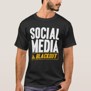 Antisoziales Medienschwarz-out Introvertierte T-Shirt