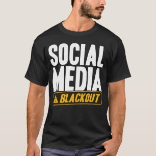 Antisoziales Medienschwarz-out Introvertierte T-Shirt