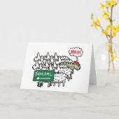 Antisoziales Schafe Karte (Gelbe Blume)