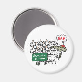 Antisoziales Schafe Magnet (Vorderseite/Rückseite)