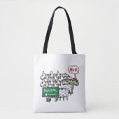 Antisoziales Schafe Tasche (Vorderseite)