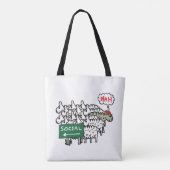 Antisoziales Schafe Tasche (Rückseite)
