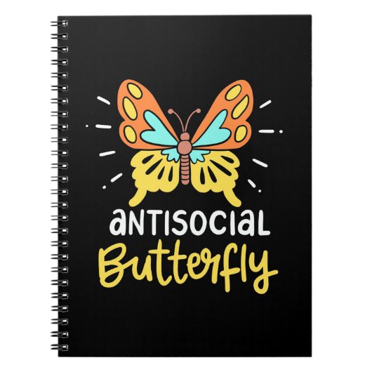 Antisoziales Schmetterling Notizblock (Vorderseite)