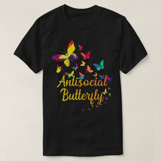Antisoziales Schmetterling T-Shirt (Design vorne)