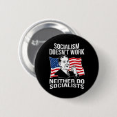 Antisozialismus funktioniert nicht Sozialisten Kap Button (Vorne & Hinten)