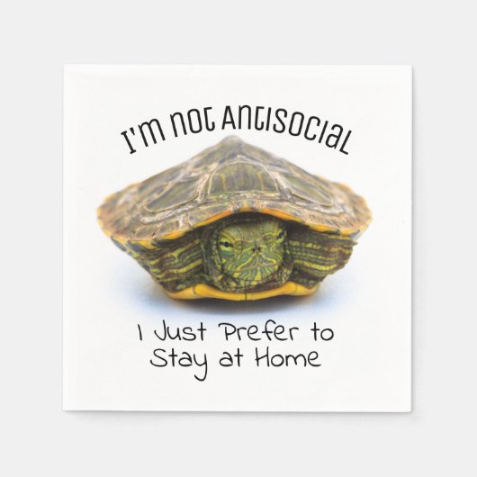 AntiSozialschildkröte Serviette (Vorderseite)