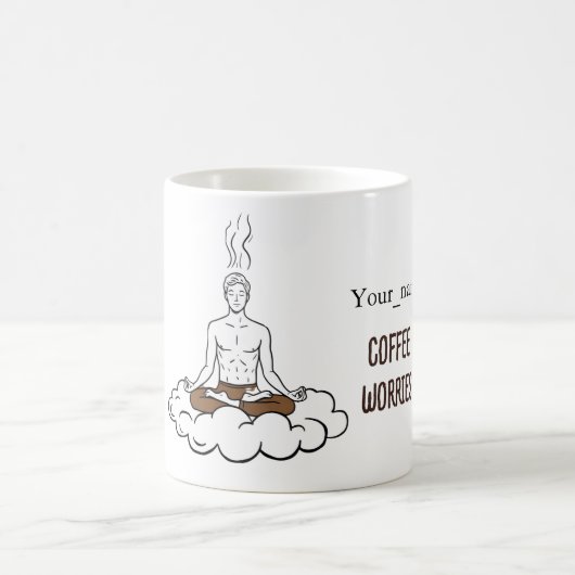 ANTISTRESS Coffee first, worries later quote Kaffeetasse (Mittel)