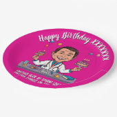 ANTISTRESS DOCTORS BIRTHDAY PARTY PINK PAPPTELLER (Schrägansicht)