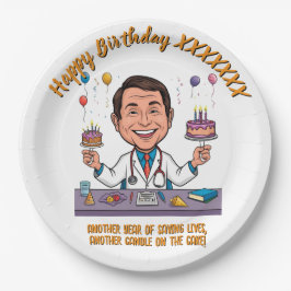ANTISTRESS DOCTORS BIRTHDAY PARTY WHITE PAPPTELLER