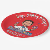 ANTISTRESS DOCTORS BIRTHDAY PARTY WHITE PAPPTELLER (Schrägansicht)