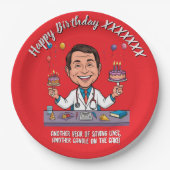 ANTISTRESS DOCTORS BIRTHDAY PARTY WHITE PAPPTELLER (Vorderseite)