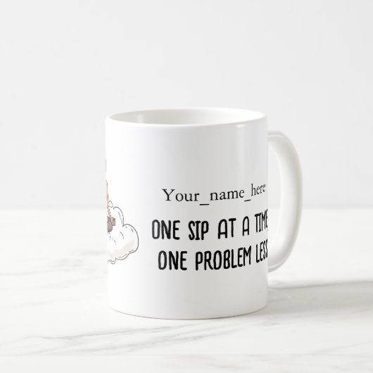 ANTISTRESS One sip at a time, one problem less Kaffeetasse (VorderseiteRechts)