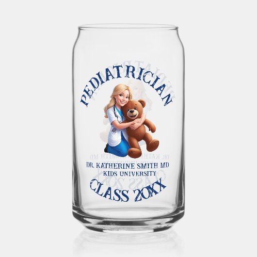 antistress pediatrician teddy bear kids university dosenglas (Rückseite)