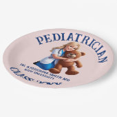 antistress pediatrician teddy bear kids university pappteller (Schrägansicht)