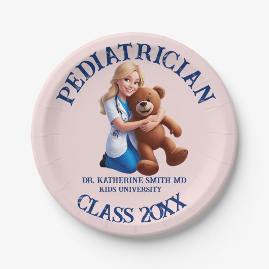 antistress pediatrician teddy bear kids university pappteller (Vorderseite)