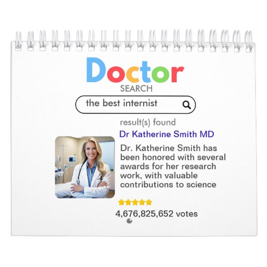 antistress PHYSICIAN DOCTOR google INTERNIST Kalender (Titelbild)