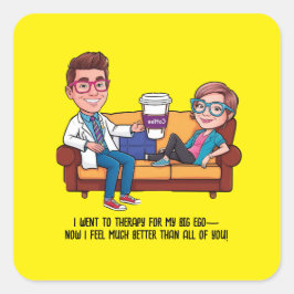 ANTISTRESS psychiatrist THERAPIST MENTAL HEALTH Quadratischer Aufkleber