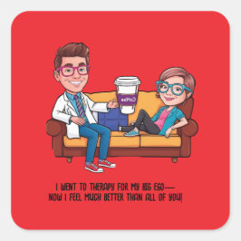 ANTISTRESS psychiatrist THERAPIST MENTAL HEALTH Quadratischer Aufkleber