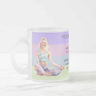 ANTISTRESS RELAX CALM GIRL YOGA CHAKRA MATTGLASTASSE