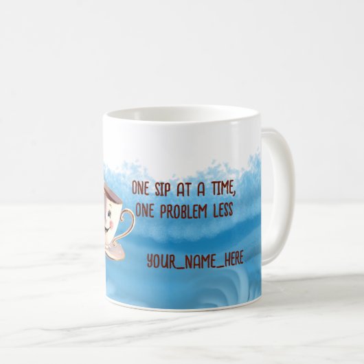 ANTISTRESS SIPPING SERENITY CALM HAPPINESS KAFFEETASSE (VorderseiteRechts)