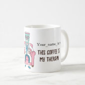 ANTISTRESS This coffee is my therapy Kaffeetasse (VorderseiteRechts)