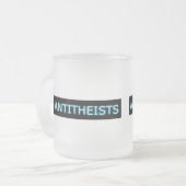 Antitheist Atheisten-Tassen Mattglastasse (Vorderseite Links)
