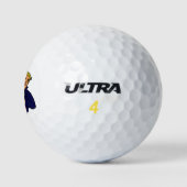 AntiTrump Funny Meme Golf Balls Golfball (Logo)
