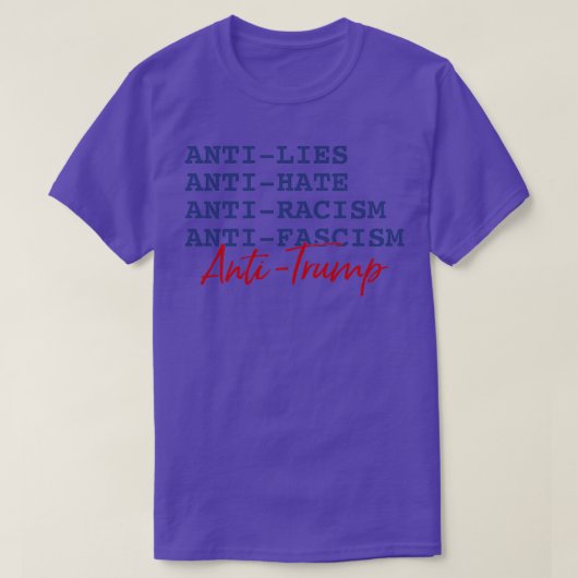 Antitrumpf-Button T-Shirt (Design vorne)