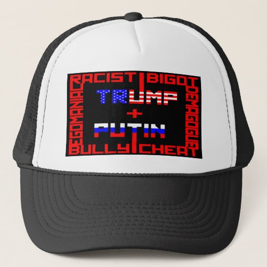 AntiTrumpf+Putin Truckerkappe (Vorderseite)