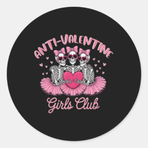 Antivalentine Girls Club Runder Aufkleber