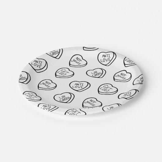 Antivalentiner Tagescreme Pappteller (Schrägansicht)