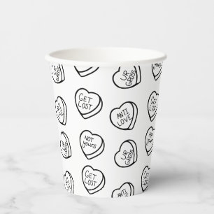 Antivalentiner Tagesherzen Pappbecher
