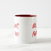Antivalentinismus Keine Liebe für Sie Zweifarbige Tasse (Mittel)