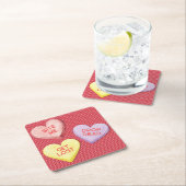 Antivalentinpapier-Untersetzer Rechteckiger Pappuntersetzer (Vor Ort)