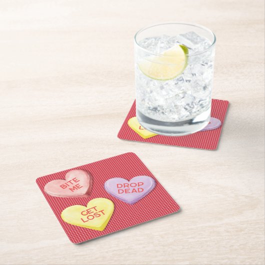 Antivalentinpapier-Untersetzer Rechteckiger Pappuntersetzer (Vor Ort)