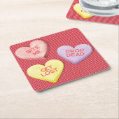 Antivalentinpapier-Untersetzer Rechteckiger Pappuntersetzer (angewinkelt)