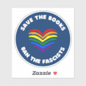 Antizendenzbuch Verbot des Rainbow-Heart Aufkleber (Blatt)