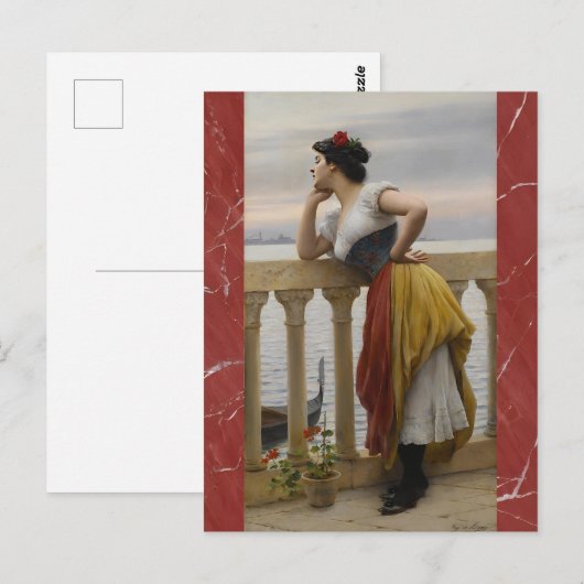 Antizipation durch Eugene de Blaas, Kunst Postkarte (Vorne/Hinten)