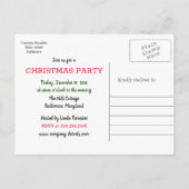 Antler Berry Wreath Weihnachtsfest Party Ankündigungspostkarte (Rückseite)