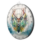 Antler Deer forest trees Dartscheibe (Vorderseite rechts)