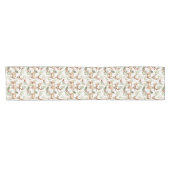 Antler Deer Red Berries Weihnachtsmuster Kurzer Tischläufer (Horizontal)