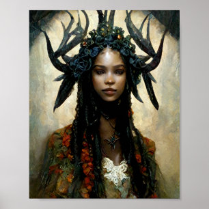Antler Fee 3 Faiasy Fantasy Art Poster