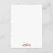 Antler Floral Wedding Reception Direction Begleitkarte (Rückseite)