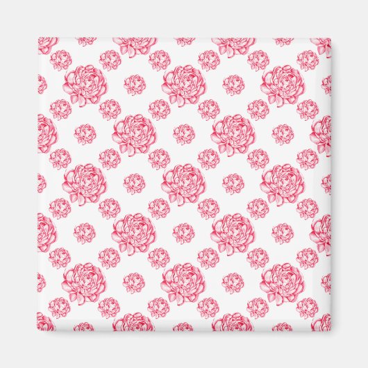 Antler mit Blumen Magnet (Vorne)