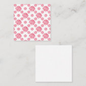 Antler mit Blumen Quadratische Visitenkarte (Vorne/Hinten)