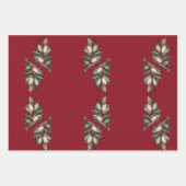 Antler mit grünem Zweig Geschenkpapier Set (Vorderseite 3)