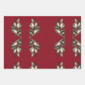 Antler mit grünem Zweig Geschenkpapier Set (Vorderseite 2)